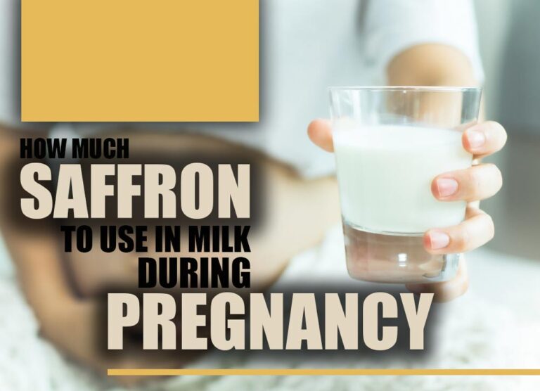 How much saffron to use in milk during pregnancy?