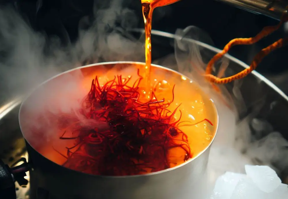 Brewing saffron with ice and boiling water + 4 Methods